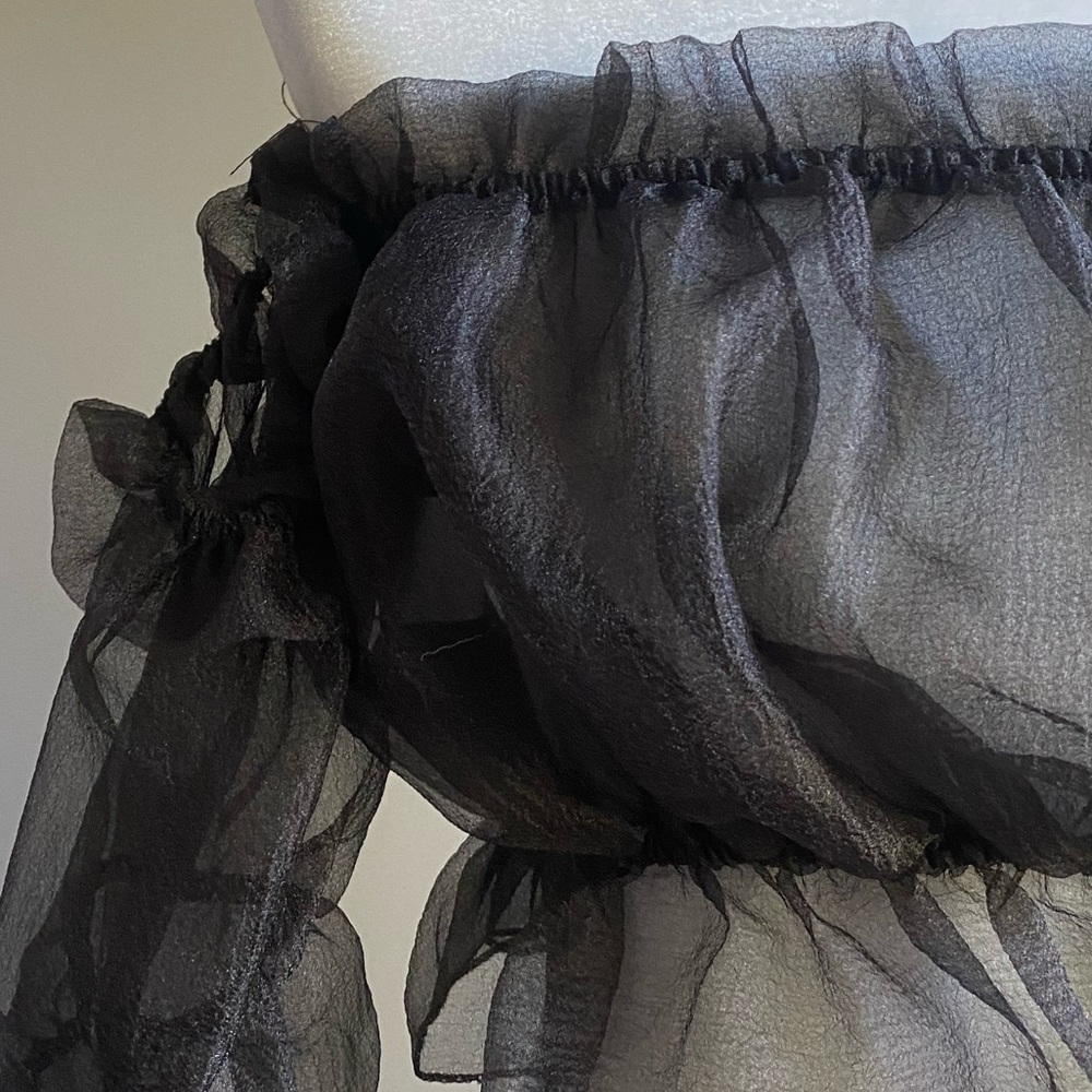 Off Shoulder Tulle Top - Picture 5 of 5